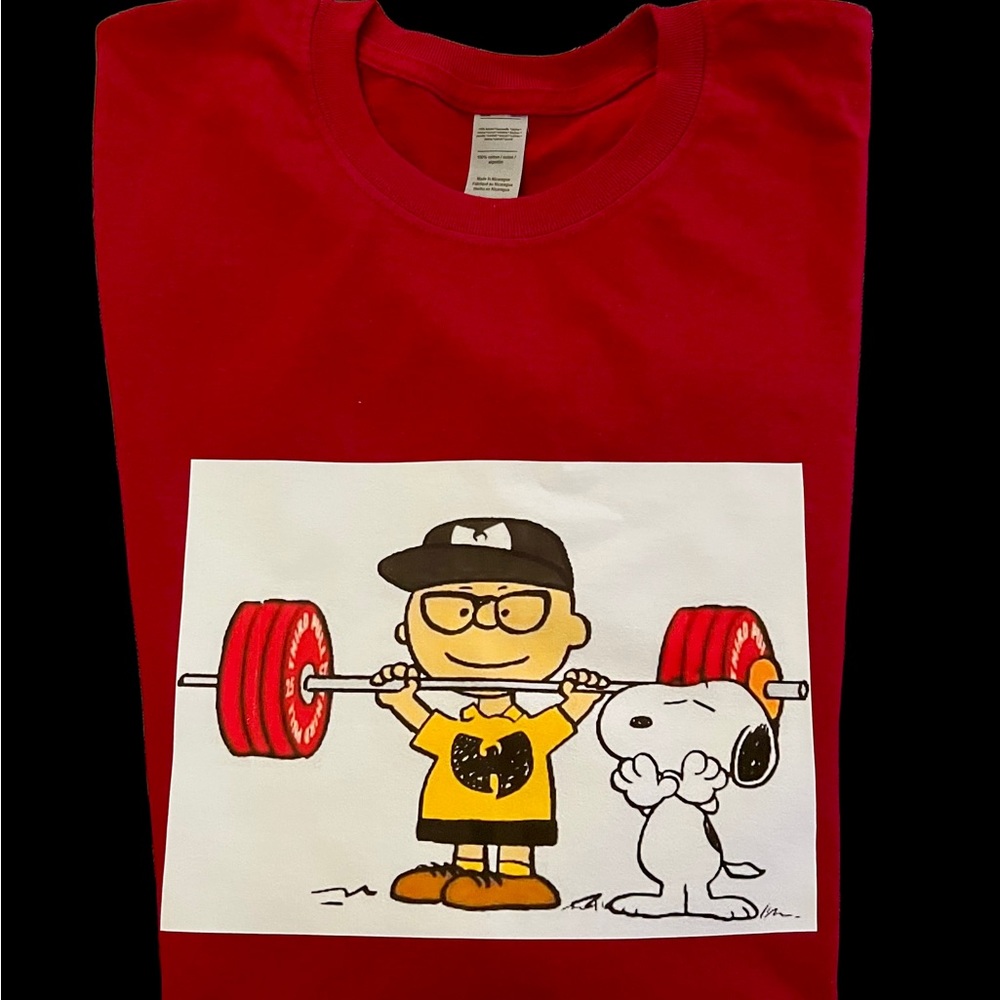 Charlie & Snoopy Wu- Tang working out tee